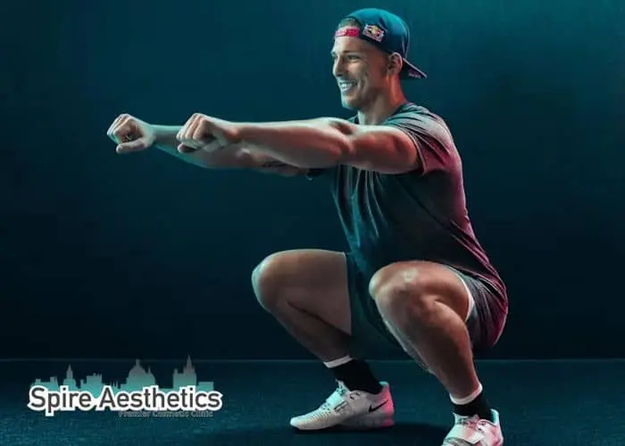 Image of man build leg muscle Peak Dale through exercise